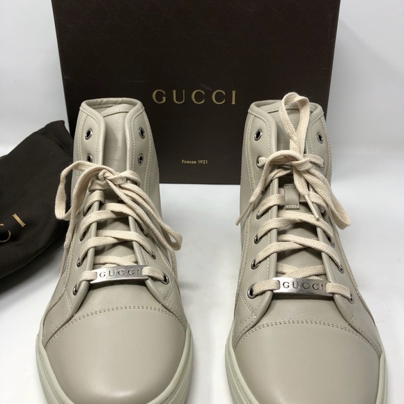 white leather gucci shoes